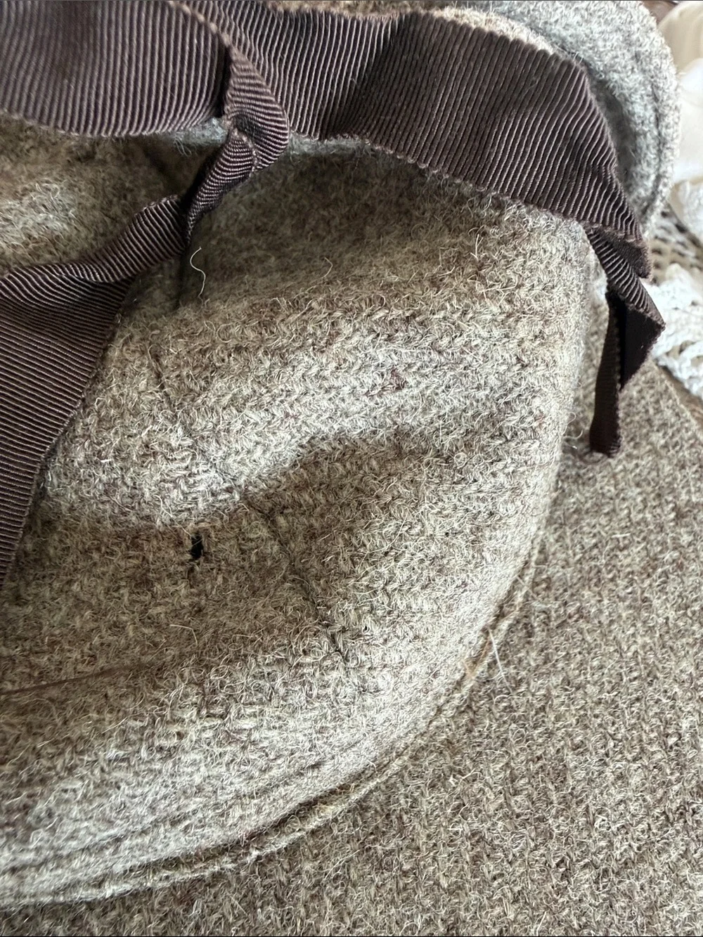 Harris tweed Wool Blend Gray Cap
